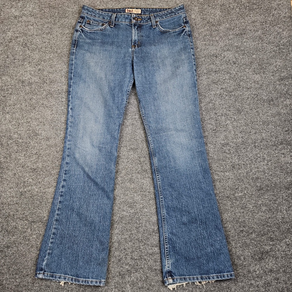 LEI Chelsea Low Rise Bootcut Jeans Women's Juniors 9 Blue Distressed Y2K Vintage